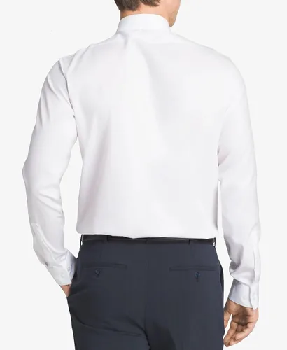 Vista 2 de Calvin Klein Camisa de vestir para hombre ajuste delgado sin hierro cuello extendido