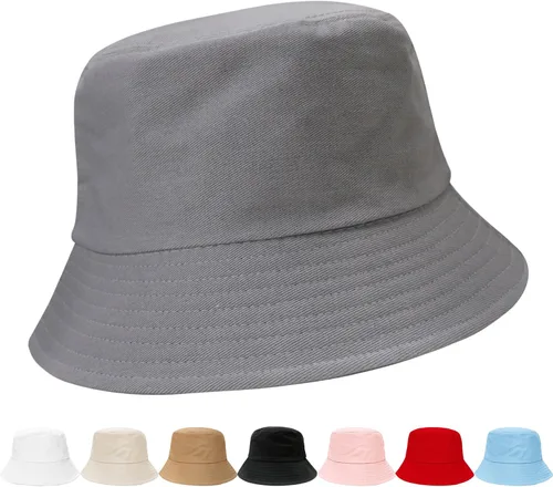 Vista 30 de NPQQUAN Bucket Hats for Men Woman Packable Foldable Sun Hats for Women Beige
