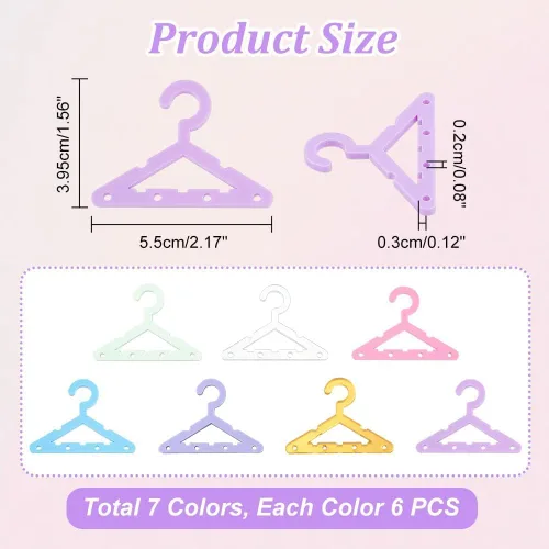 Vista 4 de PH PandaHall 42 piezas de colgador de ropa soporte para aretes collar mini percha joyería colgante organizador colgante aretes acrílico perno