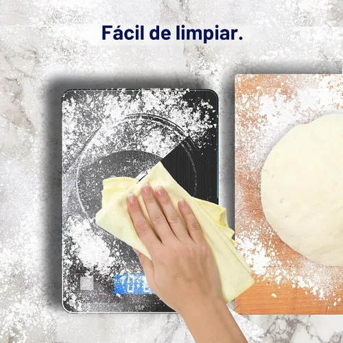Vista 7 de hito Báscula de cocina digital de 22 libras, recargable, resistente al agua, peso gramos y onzas, 1 g/0.1 oz, precisa, para pérdida de peso, cocinar