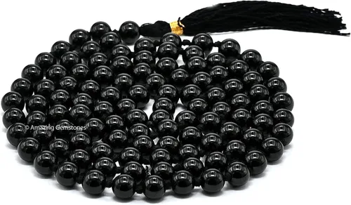 Vista 2 de Japa Mala - Collar de 108 cuentas de oración y pulsera Mala para meditación, Gema