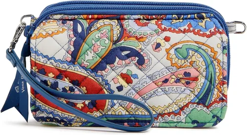 Vista 10 de Vera Bradley - Bolso cruzado de algodón todo en uno con protección RFID para mujer Amatista Plaid - Algodón Reciclado