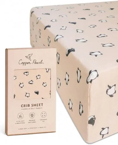Vista 11 de Copper Pearl: Sábanas de punto prémium para cuna de bebé para niños y niñas, transpirables y suaves, sábanas ajustables para colchones estándar