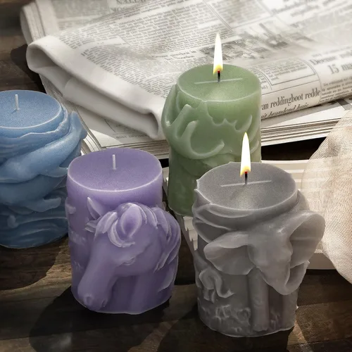 Vista 6 de Molde de silicona para fundición de resina de animal en forma de cilindro de Pegaso para decoración del hogar y fabricación de velas, molde