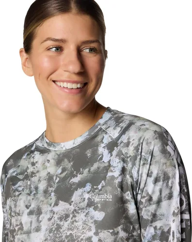Vista 4 de Columbia womens Super Tidal Tee Long Sleeve Cypress Seamoss