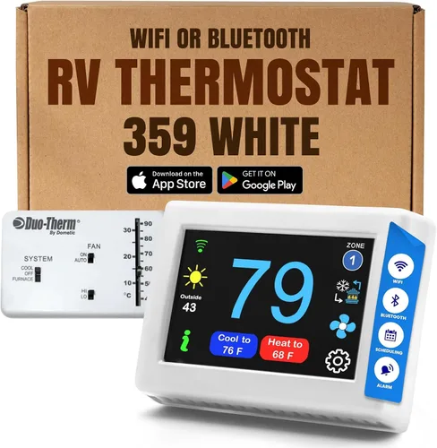 Vista 24 de MICRO-AIR EasyTouch - Termostato digital de repuesto para autocaravana, programable y confiable, habilitado para WiFi y Bluetooth, termostato
