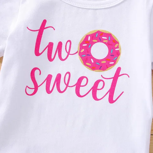Vista 4 de Conjunto de ropa de cumpleaños para bebé niña pequeña, camiseta de manga larga, pantalones de campana, diadema