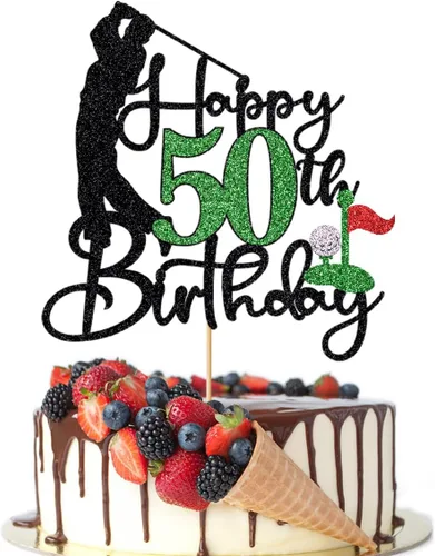 Vista 11 de Golf Happy 10th Birthday Cake Topper, Golfer/Sports Themed Birthday or Retirement Cake Decorations,Golf Ten 10 Years Old Ball Player Sport Themed
