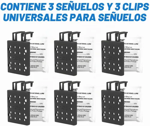 Vista 2 de PIC Señuelo Octenol para mosquitos (paquete de 6), atrae mosquitos, para uso con insecticidas y trampas electrónicas