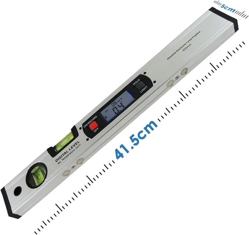 Vista 5 de Medidor de ángulo de nivel de alcohol Imán vertical Inclinómetro de 360°, nivel de espíritu, herramienta de regla digital para manitas, medición