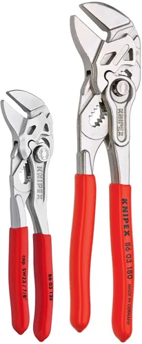 Vista 2 de KNIPEX Tools - Juego de 2 llaves de alicates mini (9K0080121US) y Klein Tools 65200 Juego de trinquete, 5 piezas con Phillips, ranurado y adaptador