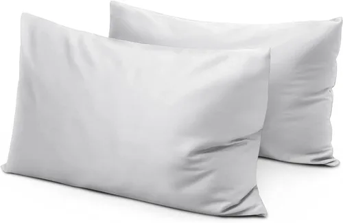 Vista 11 de Funda de almohada de viaje de 12 x 16 pulgadas, juego de 2 fundas de almohada para niños pequeños, 600 hilos, cierre de sobre, 100% algodón egipcio