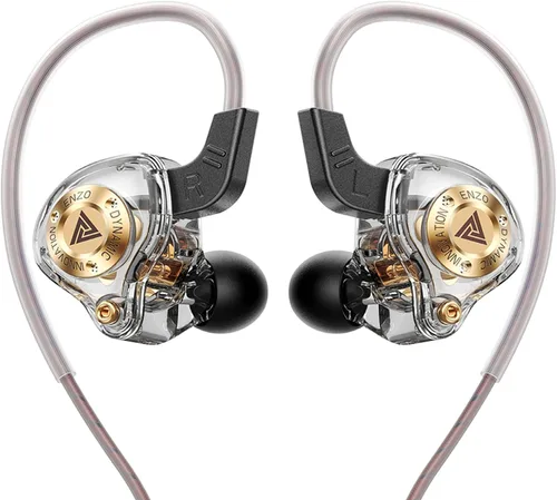 Vista 15 de Piluyaa Auriculares con cable para juegos IEM con 1DD, QKZ ENZO en el oído, auriculares de alta fidelidad, sonido de graves con nuevo controlador