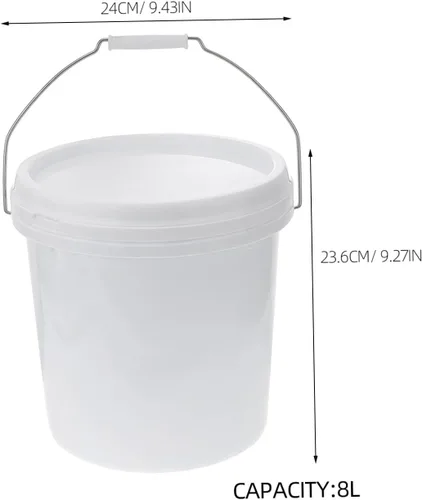 Vista 2 de iplusmile Cubos de grado alimenticio con tapas, cubos de almacenamiento de alimentos con tapas herméticos para almacenamiento de alimentos