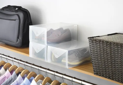 Vista 6 de Whitmor Clear Vue - Cajas de zapatos para mujer y hombre, juego de 7
