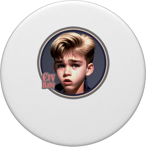 Vista 3 de Cry Baby Logotipo gráfico para amigos hipster renacentistas, PopSockets intercambiables PopGrip