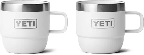 Vista 25 de YETI Rambler - Taza apilable de 6 oz, de acero inoxidable, aislada al vacío para espresso/café, paquete de 2 Verde mar
