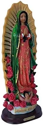 Vista 3 de Virgen De Guadalupe - Figura de estatua de resina de 12 pulgadas, Nuestra Señora de Guadalupe