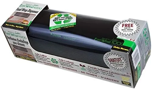 Vista 3 de Dispensador de envoltura de plástico 1 pk Negro