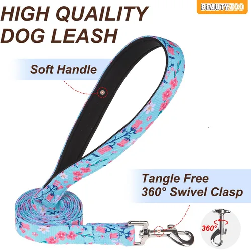 Vista 7 de BEAUTYZOO Arnés para perro sin tirones pequeño, juego de arnés y correa ajustable para perro - Fácil de usar con 3 hebillas/mango de control, arnés