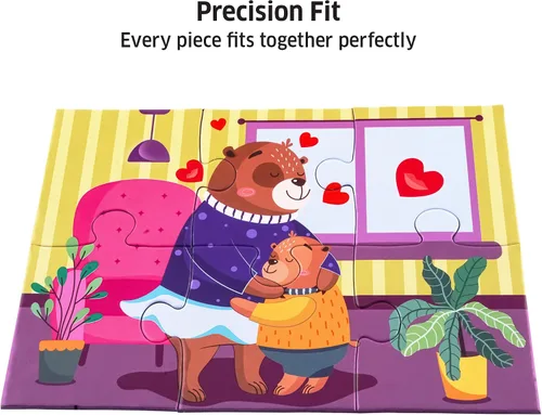 Vista 5 de Chalk and Chuckles Happy Habits-Rompecabezas 7 en 1 para niños de 3, 4, 5 años, juguetes educativos y de aprendizaje, caja de actividades para niños