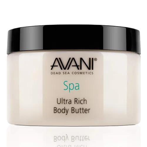 Vista 2 de Avani Mantequilla corporal ultra rica – Sal del Mar Muerto, aloe vera, vitamina E, karité, jojoba, girasol, aceite esencial de oliva – Mantequilla