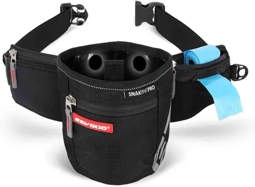 Vista 5 de EzyDog SnakPak Pro - Bolsa de entrenamiento impermeable para perros con cierre magnético, dispensador de bolsa de recogida y cinturón