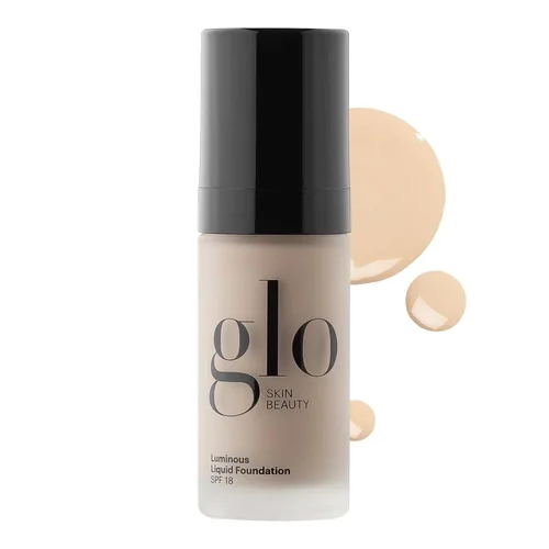 Vista 15 de Glo Skin Beauty Base líquida luminosa con SPF 18 (Alabastro) - Maquillaje mineral, mejora el tono desigual de la piel, suaviza y corrige