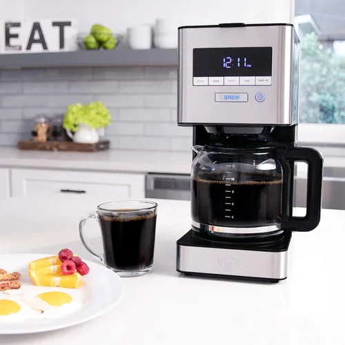 Vista 7 de VINCI RDT Elite - Cafetera giratoria con cabezal rociador Cafetera programable de 12 tazas con función Bloom y tecnología de dispersión rotativa