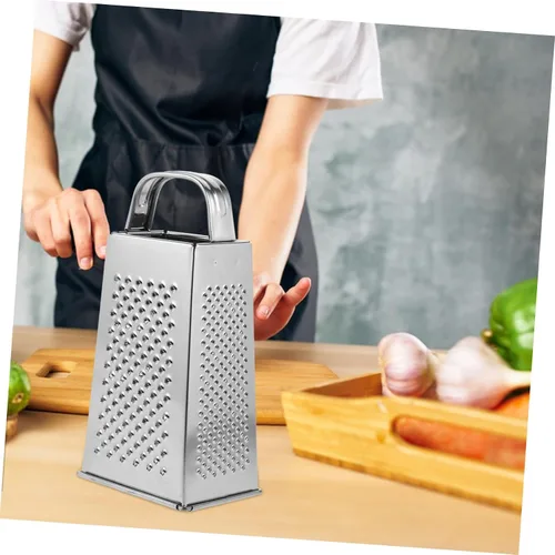 Vista 9 de Healeved Power Tools - Rallador profesional de caja de acero inoxidable, rallador de queso, triturador de verduras con 4 lados para queso, verduras