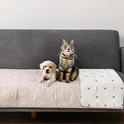 Vista 7 de PetAmi Funda de sofá impermeable para perros, manta impermeable para mascotas, funda reversible para muebles protector de sofá para cama de gato
