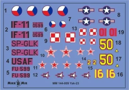Vista 2 de Micro-Mir YAKOVLEV YAK-23 Fighter 1/144 144-009
