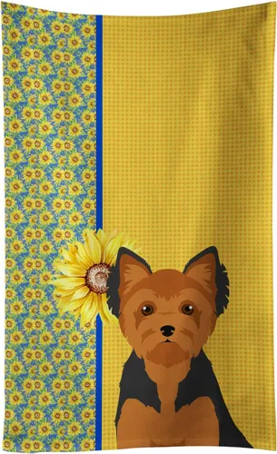 Vista 18 de Caroline's Treasures WDK5313KTWL - Toalla de cocina con diseño de girasoles de verano, color negro y tostado, Airedale Terrier, toalla de mano