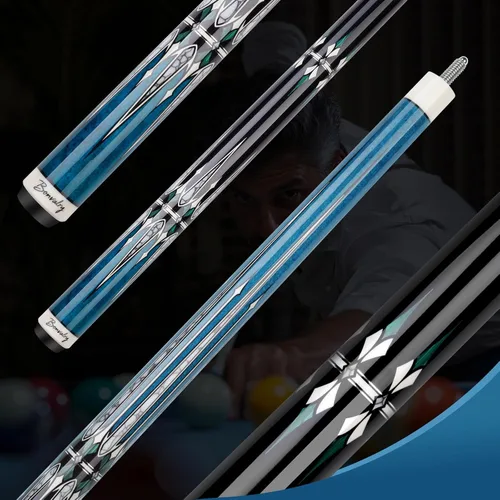 Vista 5 de Kit de Taco de Billar - Palo de Billar de Arce Teñido de 58 Pulgadas con Estuche Duro y Accesorios para Entusiastas del Billar Pool Cue and