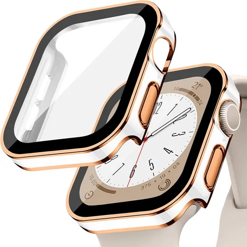 Vista 27 de Protección de Pantalla EIHAIHIS para Apple Watch Funda Serie 11 10 9 SE 8 7 6 5 4 40mm 44mm 41mm 45mm 42mm 46mm Vidrio Templado Impermeable PC