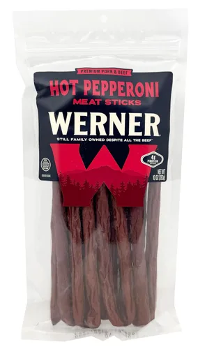 Vista 5 de Werner Palitos teriyaki de carne seca de ternera, 14 unidades (9 pulgadas), bolsa resellable de 10 onzas