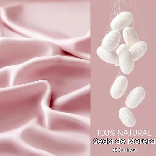 Vista 2 de 2 unidades de fundas de almohada 100% de seda, tamaño Queen, de seda de morera para cabello y piel, juego de 2, seda de grado más alto 6A, suave