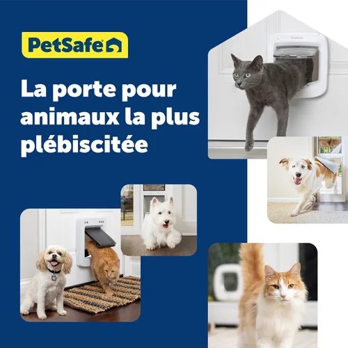 Vista 7 de PetSafe Puerta de gato interior y exterior - Puerta de mascotas Microchip RFID - Bloqueo de 4 vías: trabaja con hasta 40 mascotas programadas