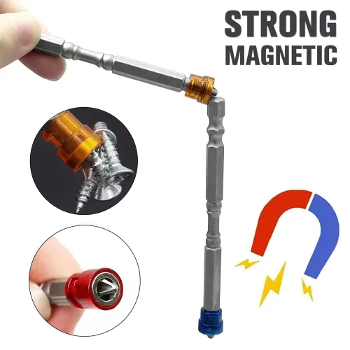 Vista 4 de Broca magnética PH2 Phillips para destornillador de cabeza cruzada, vástago hexagonal de 1/4 de pulgada, parada de profundidad para paneles de yeso