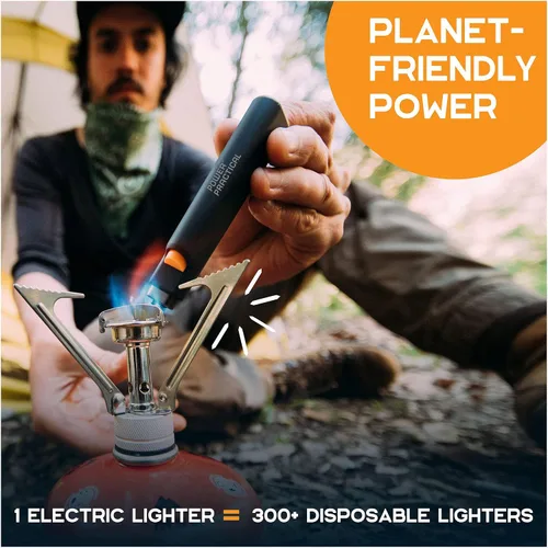 Vista 8 de Power Practical Encendedor eléctrico recargable con tapa, encendedor de arco de plasma sin llama Sparkr, encendedor portátil a prueba de viento
