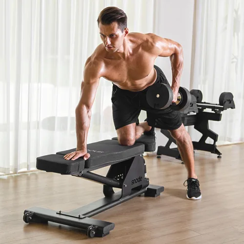 Vista 7 de SNODE AD80 Drop Proof 80 lbs Adjustable Dumbbell Set -Adjustable Weights with Cast Iron Plates and Cradle, Knurled Handle, Fast Adjust, Compact Home
