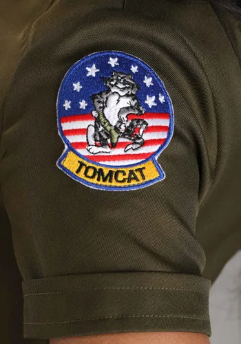 Vista 5 de Disfraz de Vestido Traje de Vuelo Top Gun para Mujer Talla Plus Multicolor