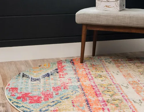 Vista 3 de Unique Loom Sedona Collection - Alfombra Yosemite (redonda, 5 pies 1 pulgada, multicolor)