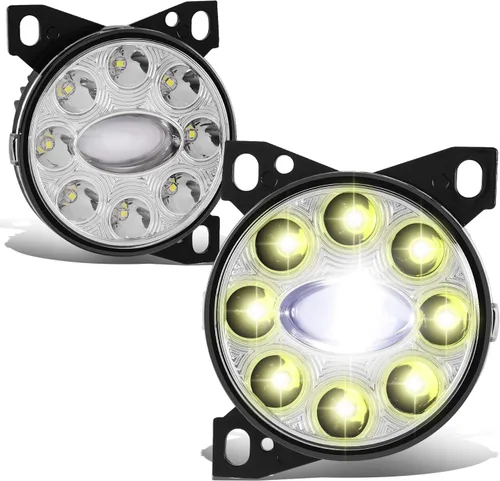 Vista 9 de DNA MOTORING FL-HAY-015-BK - Par de faros antiniebla de proyector LED completo compatibles con Kenworth T680 2011-2022, lente transparente negra
