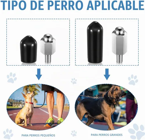 Vista 3 de 12 piezas de repuesto de puntos de contacto adicionales para collares de entrenamiento de perros, puntas de repuesto para collar de choque