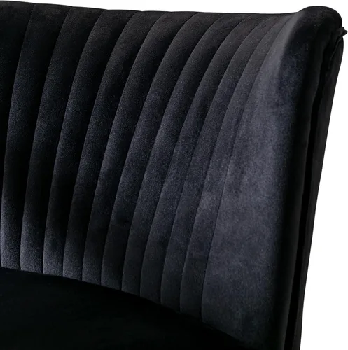 Vista 8 de WO Home Furniture - Silla decorativa de terciopelo copetudo de 25 pulgadas de ancho con patas de metal dorado resistentes a la corrosión, asiento