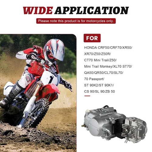 Vista 9 de DONSU Motor refrigerado por aire de 125CC de 4 tiempos, embrague manual, kit completo para motor CRF50F 00-09 11-15 CRF50 Z50/XR50/XR70 1P52FMI
