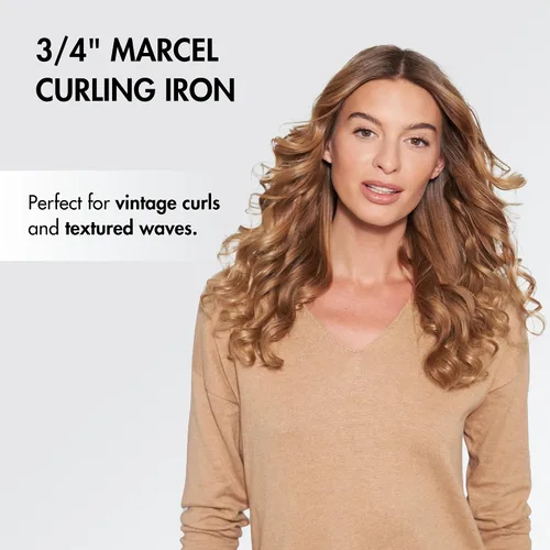 Vista 11 de BaBylissPRO Curling Iron Porcelain Ceramic Marcel Hair Curler for Smooth & Stylish Waves
