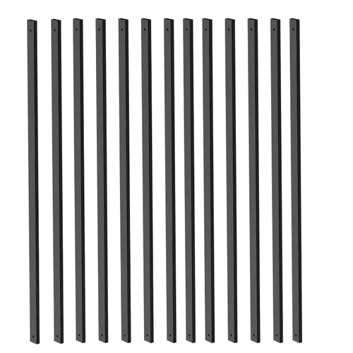 Vista 14 de HZIU Paquete de 50 balaustres de cubierta de 26" x 1", balaustre de escalera, diámetro de husillo de cubierta de metal negro y barandilla
