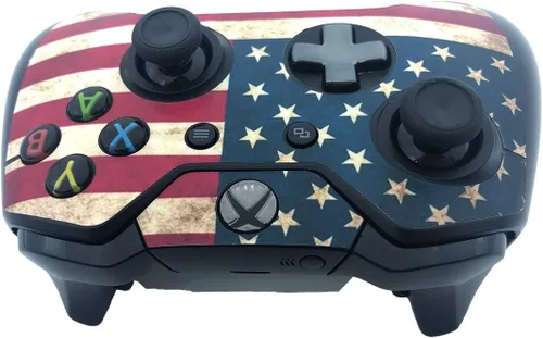 Vista 5 de Vinilo Skin Sticker Protector para Microsoft Xbox One Controller Joystick USA American Flag